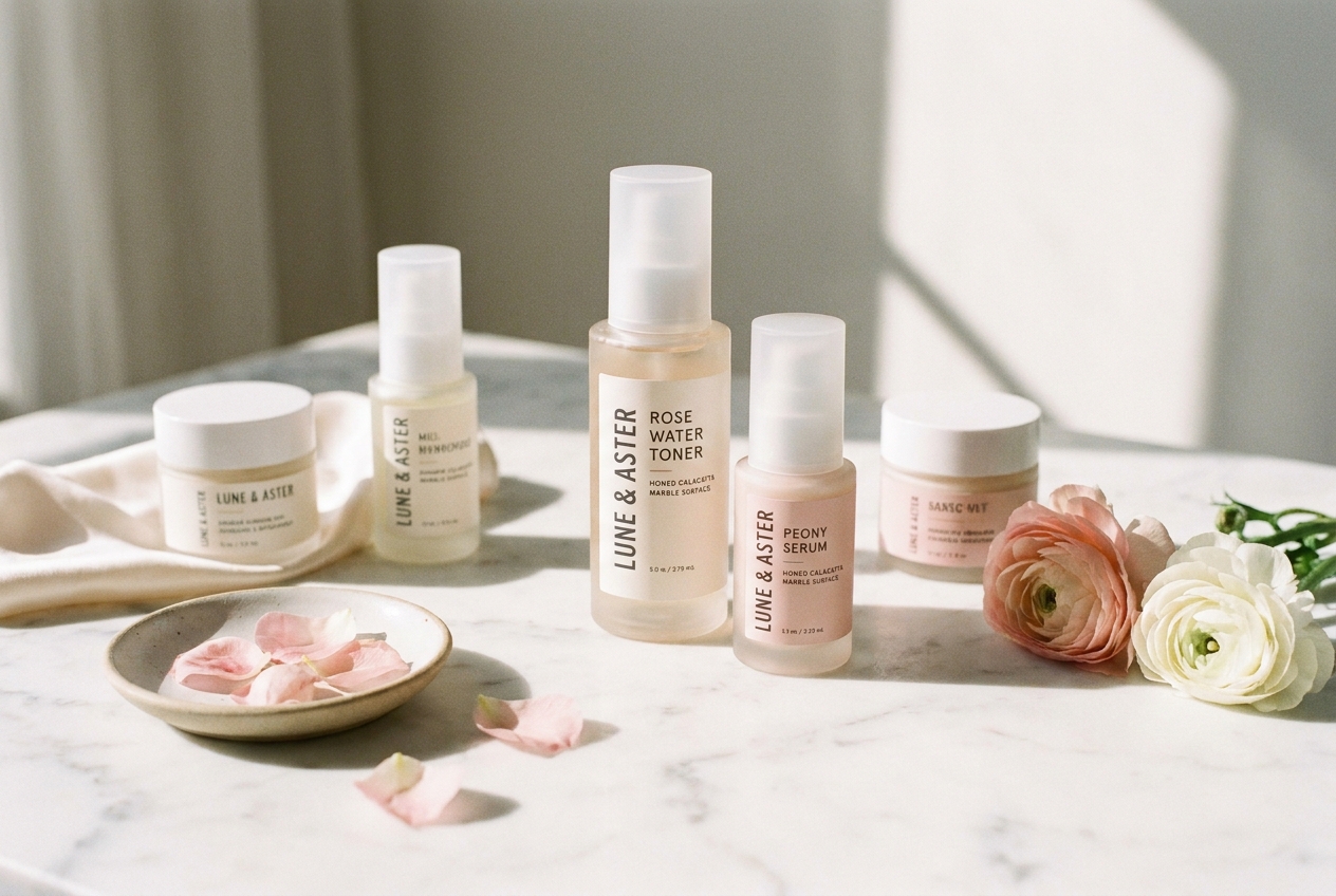 Display produk skincare Nafiya Skin Care